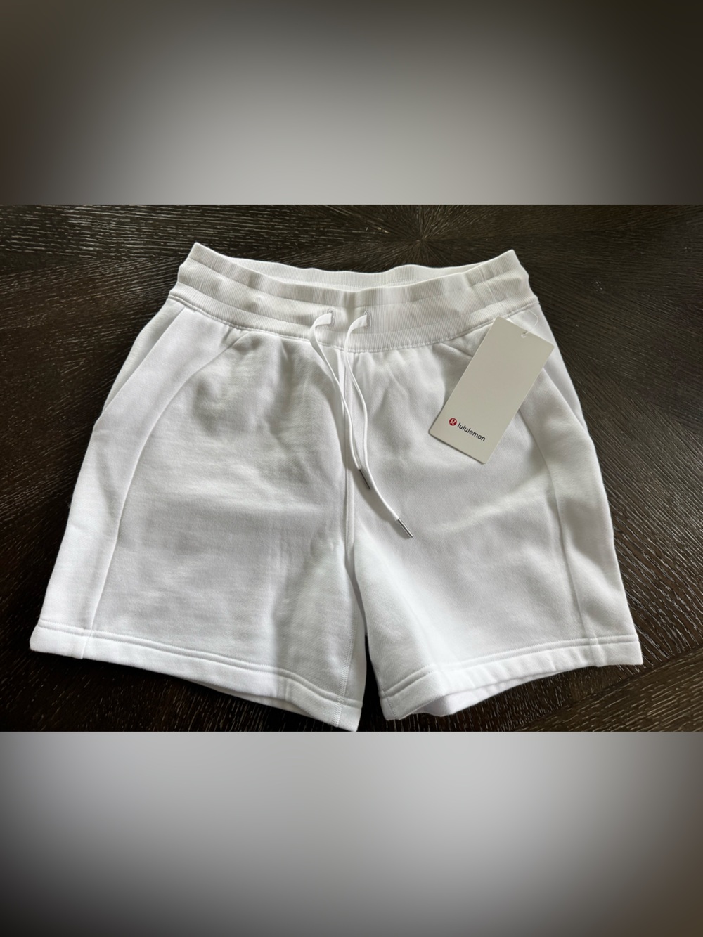NEW lululemon athletica White Athletic scuba high rise Lounge Shorts - Women's
